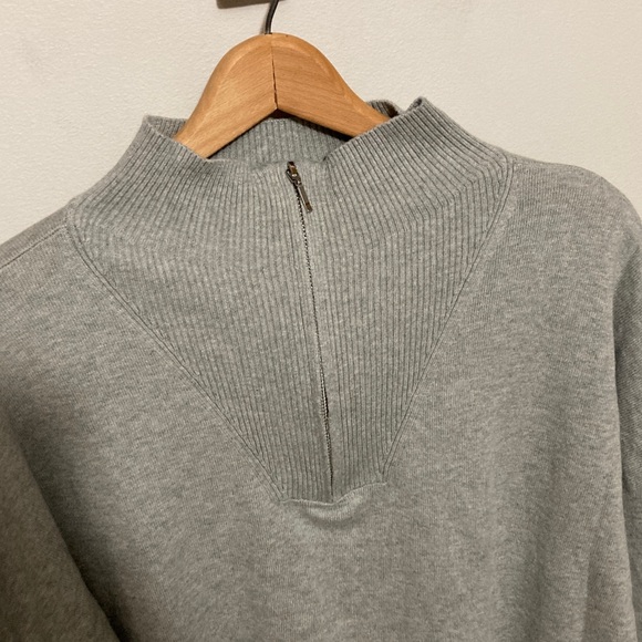 Haven Well Within Women’s Gray 1/4 Zip-Up Pullover Sweater, Size XL Cashmere - Picture 4 of 8